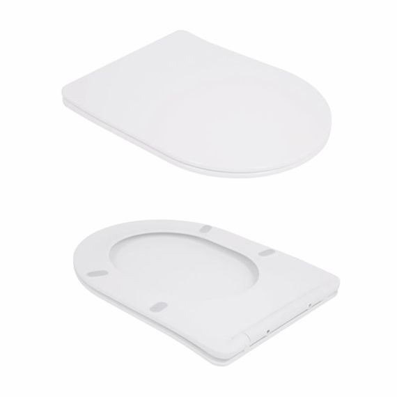 Унитаз напольный Qtap Robin New Ultra Quiet безободковый с сиденьем Soft-close WHITE QT13226083AW | Зображення 7