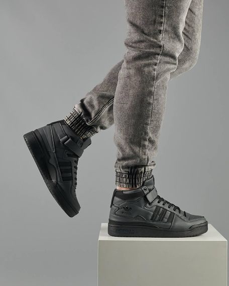 Чоловічі кросівки A-d-i-das Forum 84 High Dark Grey Black весна / літо / осінь | Зображення 3