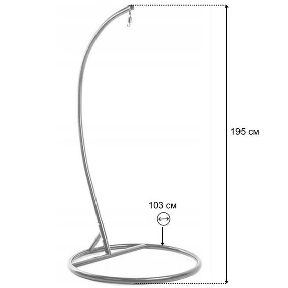 Стійка, тримач, каркас, підставка для крісла гойдалки Bonro Бонро B-096 чорна (42401038) | Зображення 8