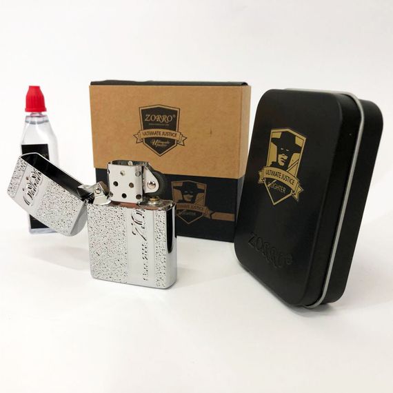 Зажигалка бензиновая Zorro HL-359, сувенир зажигалка, зажигалки подарки для мужчин, зажигалка FX-918 в подарок | Зображення 6