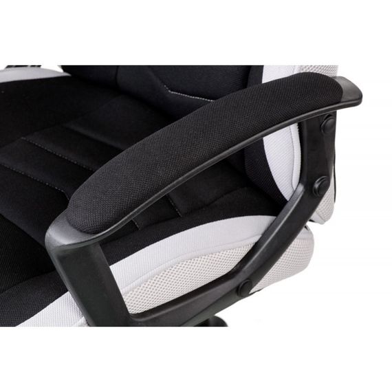 Геймерське крісло Riko black/grey, колір чорно-сірий, оббивка — тканина | Зображення 8