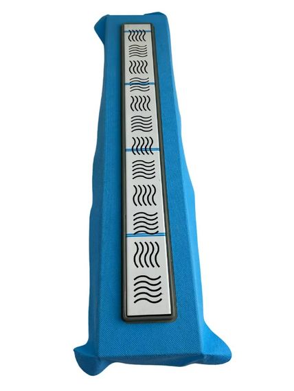 Душовий канал з горизонтальним фланцем Maxiflow Standart Line 60 см грати Хвиля 4022.TY050K.060.1