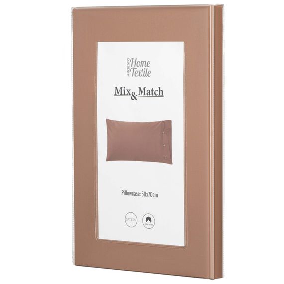 Наволочка Ardesto Mix&Match, 50х70см, 100% бавовна, сатин, шоколад (ART5070PCH) | Зображення 1