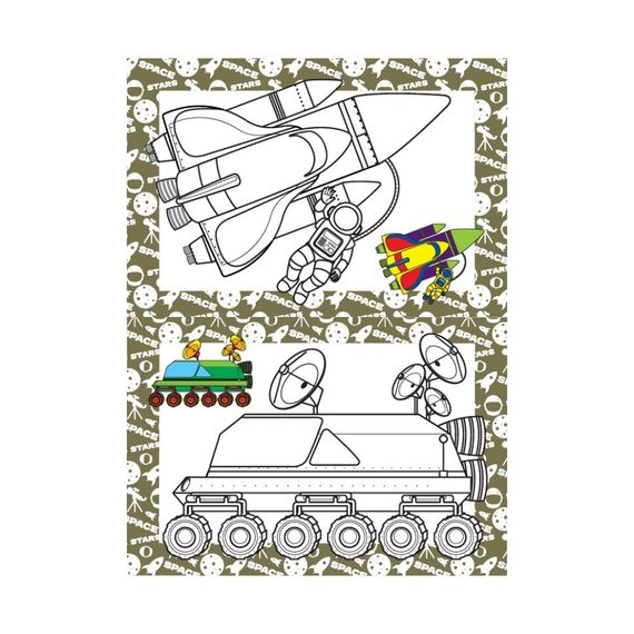 Книжка раскраска "Космос" РМ-48-48 с цветными подсказками | Зображення 1
