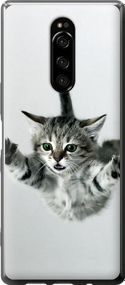 Чехол на Sony Xperia 1 J9110 Летящий котёнок "2322u-1760-17620"