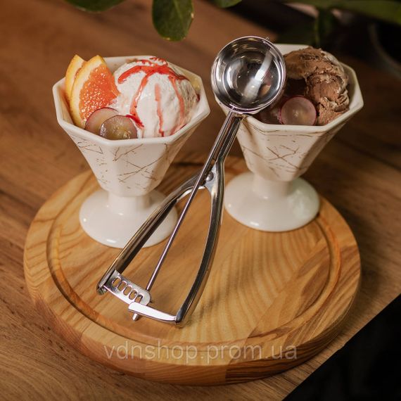 Кругла ложка для морозива 22×6,5 см з нержавіючої сталі HP-19-20-6,5x22,8CM | Зображення 5