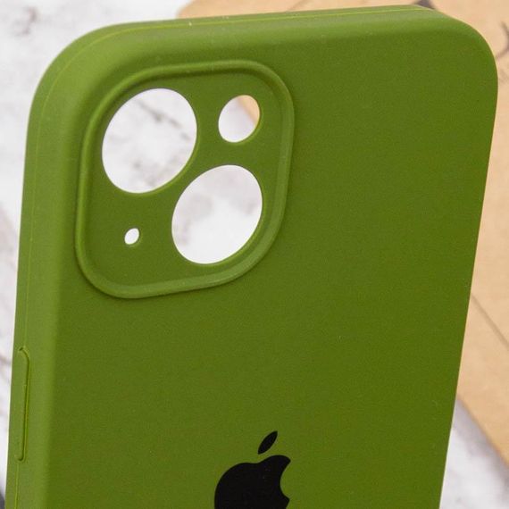 Чохол Silicone Case Full Camera Protective (AA) для Apple iPhone 15 Plus (6.7") Зелений / Dark Olive | Зображення 5