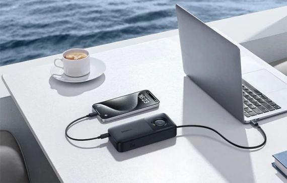 Повербанк Baseus Free2Pull 20000mAh 65W 2Type-C PD/ QC3A для макбука