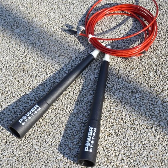 Скакалка швидкісна Power System PS-4033 Crossfit Jump Rope Red 2,8 м (PS-4033_Black-Red) | Зображення 1