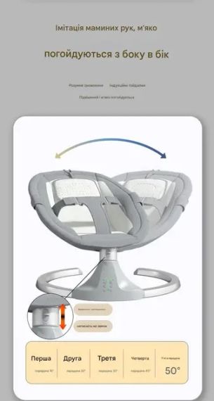 Колыбельный центр шезлонг-качели+москитная сетка (Подвесные игрушки) | Зображення 5