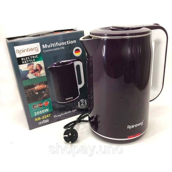 Чайник електричний Rainberg RB-2247 2000Вт 2л Purple | Зображення 3