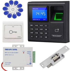 Замок дверний з електроприводом, система контролю доступу - біометричний датчик Kadongli (комплект)