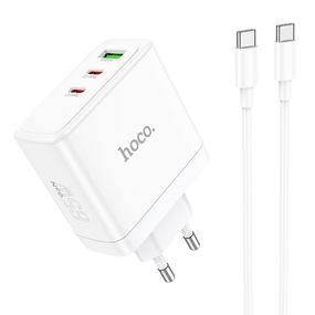СЗУ Hoco N30 Glory PD65W (2Type-C/1USB) + Type-C to Type-C