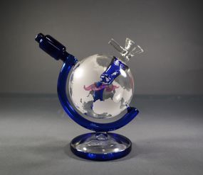 Стеклянная трубка Globe синяя