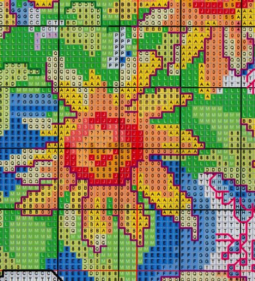 Набір для вишивання за нанесеною на канву схемою "Celadon sunflower". AIDA 14CT printed 30*33 см | Зображення 5