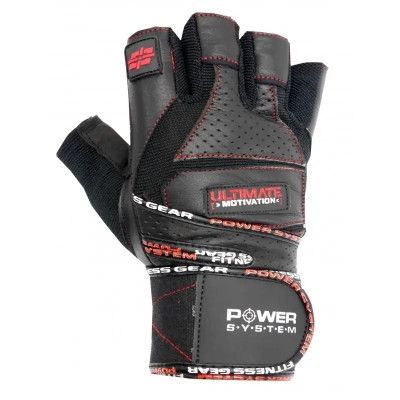 Перчатки для фитнеса Power System Ultimate Motivation PS-2810 Black Red Line M (PS_2810_M_Black/Red) | Зображення 2