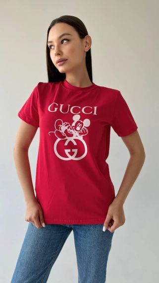 Жіноча футболка Gucci червона | Зображення 7