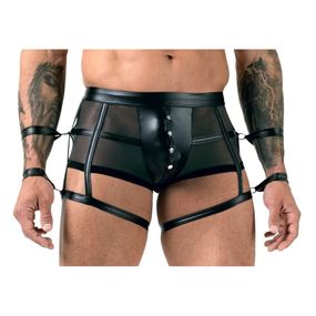 Чоловічі труси з фіксаторами на руки Sven Joy Ment Mens Pants, чорний, S