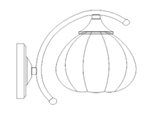 Бра LK-736W/1 E27 WH+FG