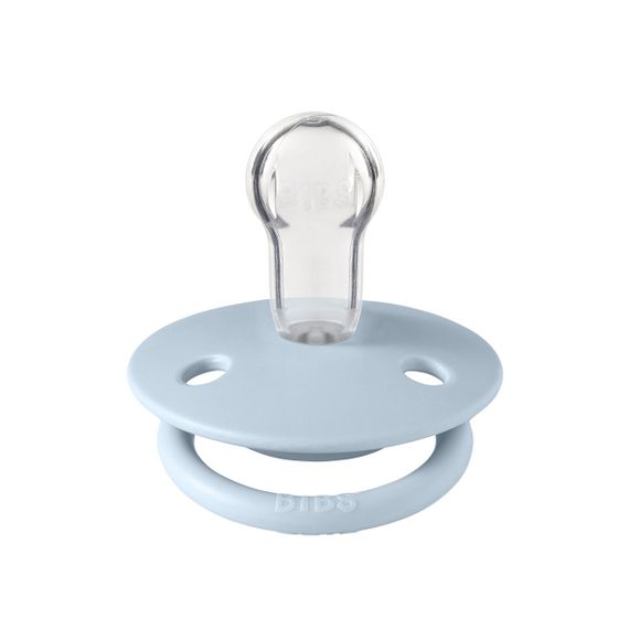 Соска пустушка BIBS De Lux Silicone (кругла) 0-36 міс – Baby Blue