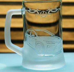 Пивний келих 670 мл з гравіюванням Лексус РХ 350 Lexus RX 350 подарунок для автолюбителя  кухоль для пива