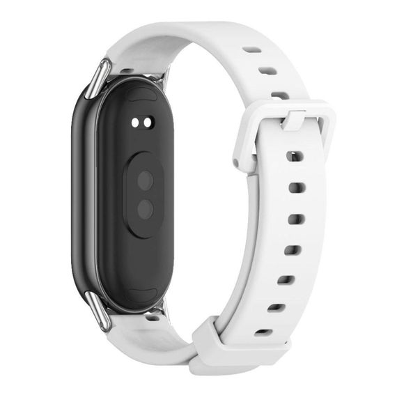 Силиконовый ремешок Mijobs для фитнес браслета Xiaomi Mi Smart Band 8 - White | Зображення 2
