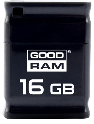 USB флеш накопичувач Goodram 16GB UPI2 Piccolo Black USB 2.0 (UPI2-0160K0R11) | Зображення 1