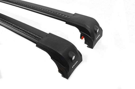 Поперечины на интегрированные рейлинги Ecem V2 120 см (2 шт) Черный для Volvo XC90 2015- гг | Зображення 4