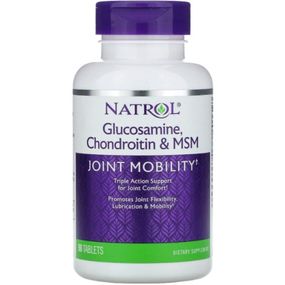 Препарат для суставов и связок Natrol Glucosamine, Chondroitin And MSM 90 Tabs NTL-00228