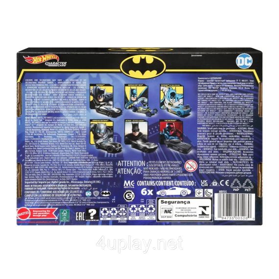 Набір із 6-ти машинок Хот Вілс Бетмен Оригінал Hot Wheels Batman Бетмобіль | Зображення 2