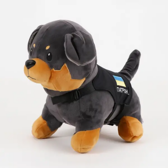 Игрушка-подушка Пес Патрон с пледом 110x140 см серый с коричневым 509-6GB | Зображення 1