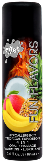 Розігрівач лубрикант Wet Fun Flavors Tropical Fruit Explosion (мультифрукт) 89 мл sexstyle
