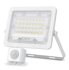 LED-прожектор 30W 5000К 220V з датчиком руху та освітлення VL-F2e305W-S Videx