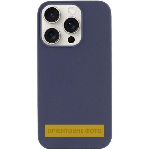 Чохол Silicone Case (AA) NO LOGO with MagSafe для Apple iPhone 17 Air (6.5") Темно-синій / Midnight blue