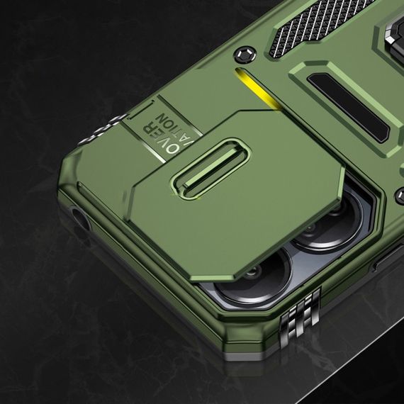 Ударостійкий чохол Camshield Army Ring для Xiaomi 14T Pro Оливковий / Army Green | Зображення 2