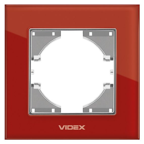 Рамка на 1 пост VIDEX BINERA VF-BNFRG1H-RD красная горизонтальная | Зображення 1