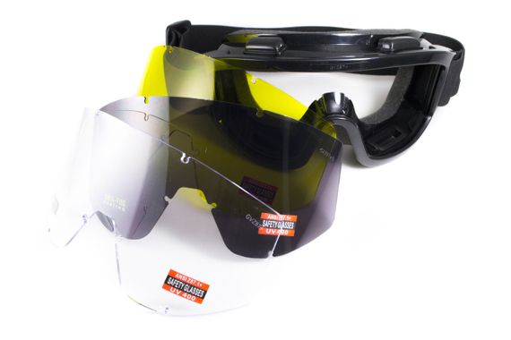 Захисні окуляри Global Vision Wind-Shield 3 lens KIT Anti-Fog, три змінних лінзи | Зображення 2