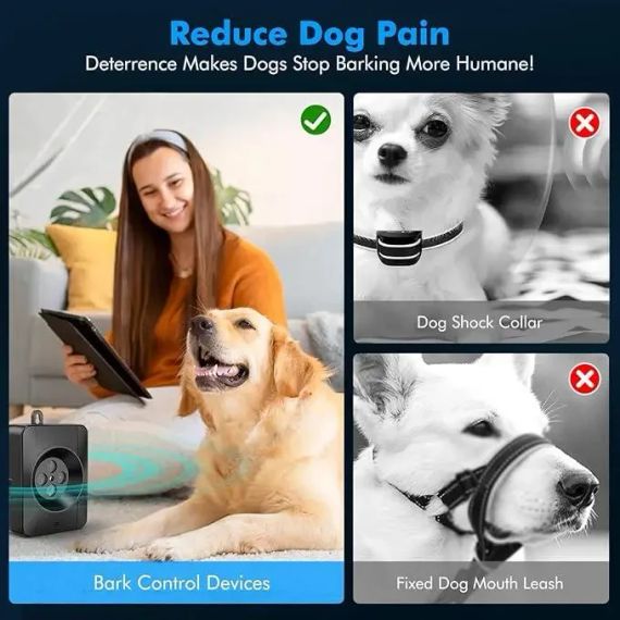 Антилай ультразвуковий із 3 регульованими рівнями, Пристрій проти гавкання собак Anti Barking Device Enhance | Зображення 2