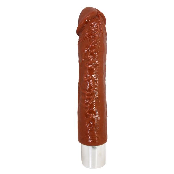Перезаряжаемый вибратор реалистик Pretty Love - Rufus Pro Realistic Vibrating Dildo Brown, BW-500082DC Sex Aura | Зображення 2