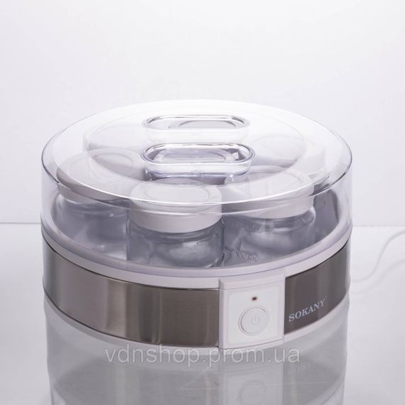 Йогуртниця електрична на 7 баночок по 180 (мл) апарат для приготування йогурту 20 Вт йогуртниця для дому SK-08017 | Зображення 5