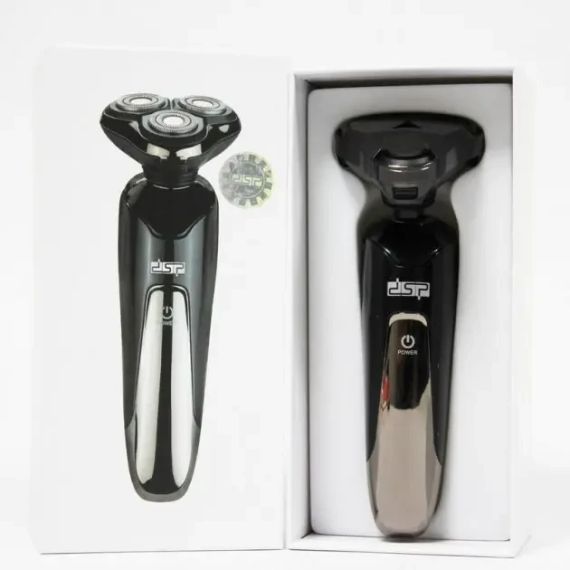 Бритва Електрична на 3 плаваючі головки DSP 60017 Роторна Електробритва чоловіча для вологого та сухого гоління | Зображення 6