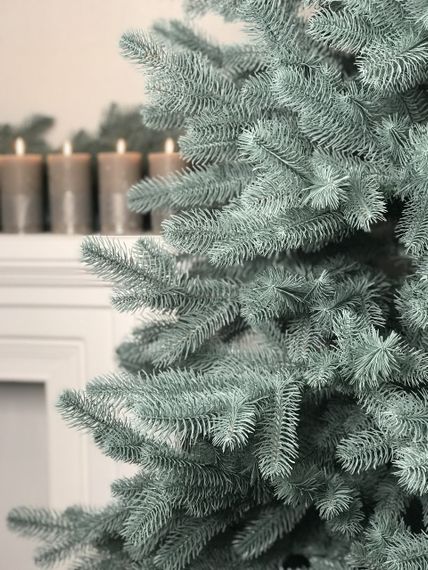 Ялинка штучна Lux лита 220 см блакитна з металевою підставкою | Зображення 5