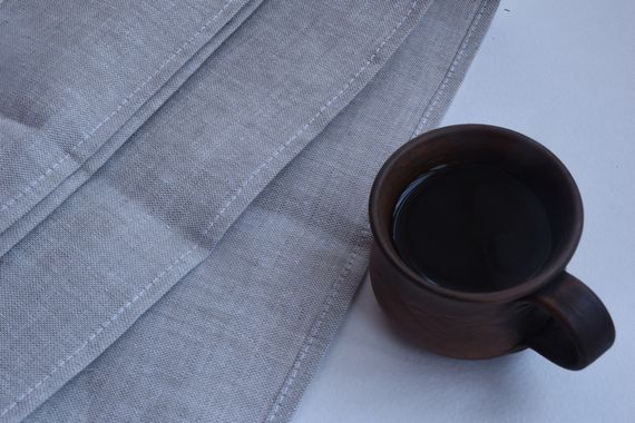 Лляний рушник 50х70 см, сірий | Зображення 4