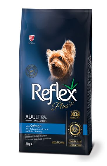 Корм Reflex Plus Adult Mini & Small Breeds Salmon сухий з лососем для дорослих собак малих порід 8 кг