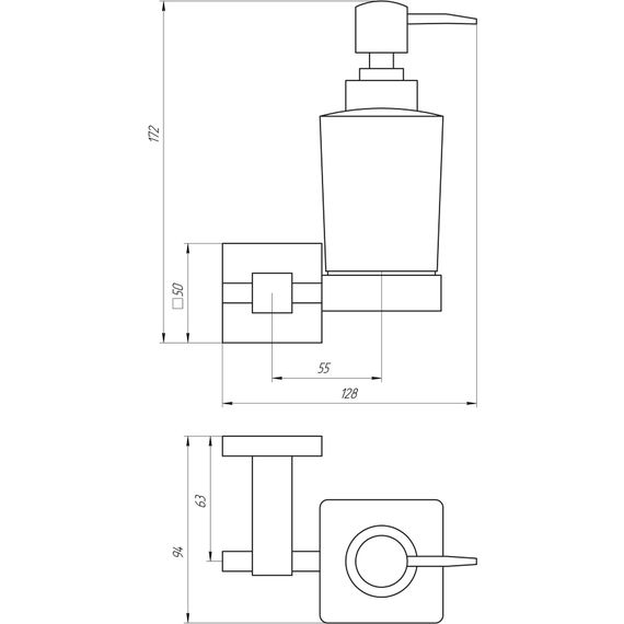 Дозатор для рідкого мила Globus Lux SQ 9433 | Зображення 1