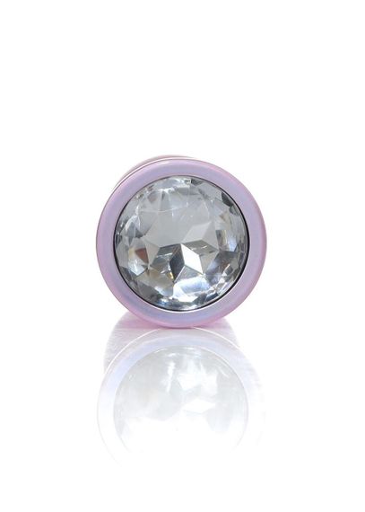 Анальна металева пробка Plug-Jewellery Pearl Pink PLUG- Clear M Sex Aura | Зображення 5