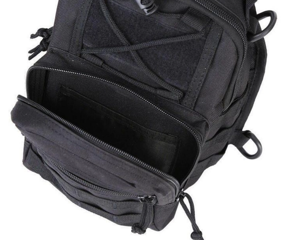 Тактична нагрудна сумка Primo Sling однолямкова через плече - Black | Зображення 4