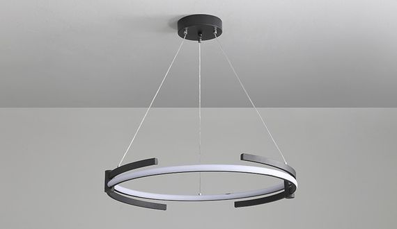 Люстра світлодіодна підвісна LED світильник для квартири на стелю лед 26744 Чорний 40-200х65х65 см. | Зображення 3