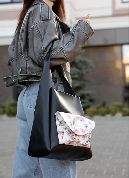 Женская сумка Sambag HOBO BLISS Черная 34 х 31 х 12 см (53453713) | Зображення 3