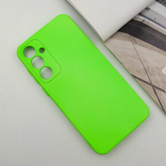 Чохол TPU GETMAN Liquid Silk Full Camera для Samsung Galaxy S24 Салатовий / Neon Green | Зображення 1
